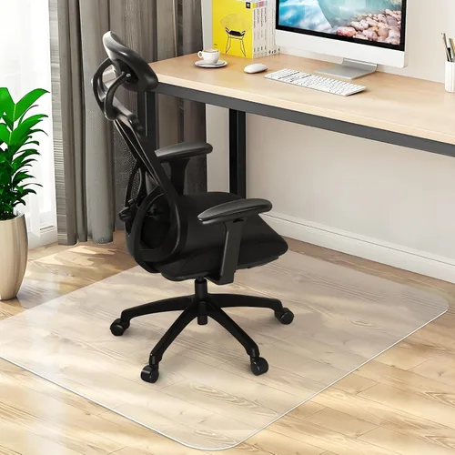 Vista 9 de Tapete para silla de oficina para suelos de madera dura, 36 x 47 pulgadas, protector de piso resistente, fácil de limpiar