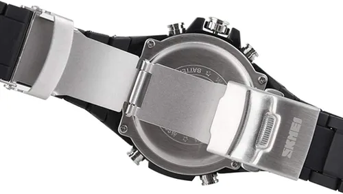 Vista 7 de FANMIS Reloj deportivo analógico digital 50M impermeable para hombre, reloj deportivo militar multifunción cronómetro alarma retroiluminación reloj