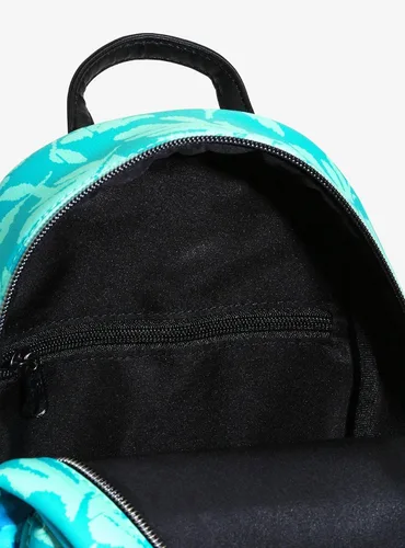 Vista 3 de Mini mochila Disney Lilo & Stitch Blue Tropical Leaves, Azul, Tropical