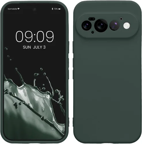 Vista 214 de kwmobile Funda compatible con Google Pixel 9 - Funda protectora delgada de TPU para teléfono - Acabado mate suave - Piedra antigua