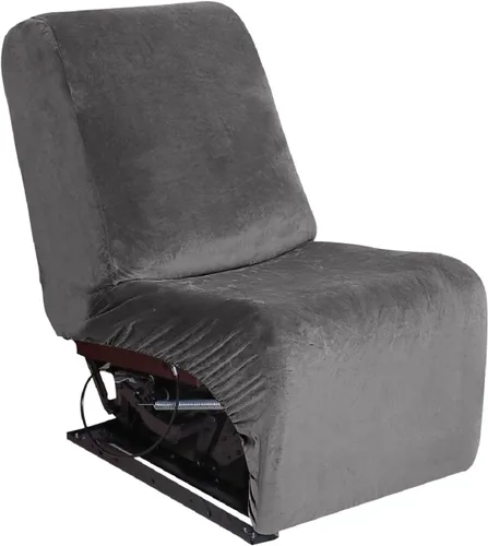 Vista 18 de MINGPINHUIUS Funda elástica de terciopelo para sofá reclinable en la esquina, funda curvada para sofá modular, funda elástica suave para sofá Marrón