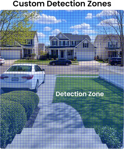 Vista 4 de ZOSI - Sistema de cámara de seguridad para el hogar de 8 canales 3K Lite para interiores y exteriores, detección AI de personas/vehículos, visión