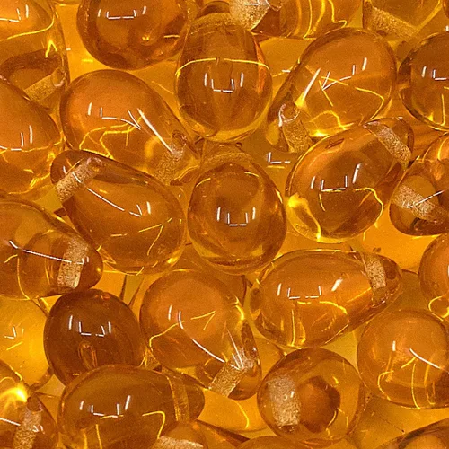 Vista 5 de Cuentas de cristal checo de 6 x 9 mm, 50 piezas, en forma de lágrima, color ámbar topacio naranja transparente - Bohemia Crystal Valley