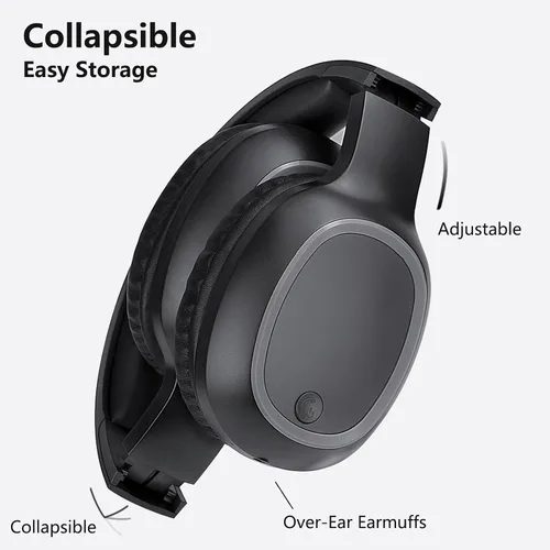 Vista 4 de Auriculares Bluetooth para TV y PC con transmisor USB y 0.138 in (negro) Lightweight foldable over-ear headphones with dongle. Connect to TV/PC