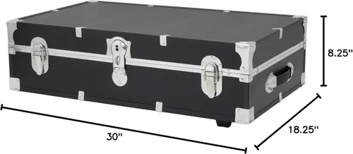 Vista 8 de Seward - Maletero para debajo de la cama con ruedas y cerradura, negro, 31 pulgadas