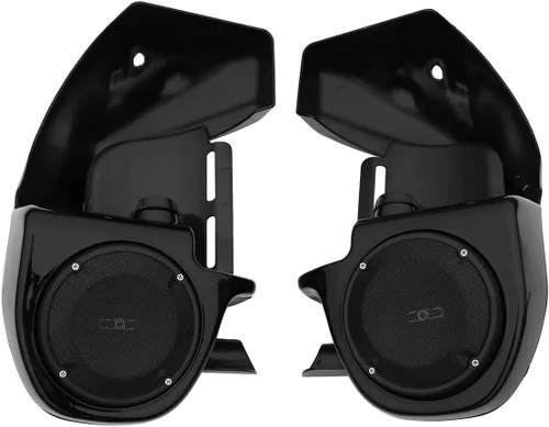 Vista 5 de TCT-MOTORPARTS Carenados de pierna ventilada inferior de 6.5 pulgadas, rejillas de altavoz para Harley Davidson Touring Road Street Electra Glide