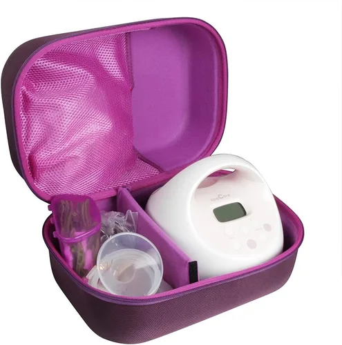 Vista 7 de Hermitshell Estuche rígido de viaje para extractor eléctrico de leche materna Spectra S1 S2 Plus (negro)