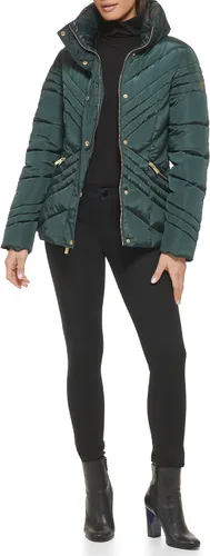 Vista 16 de GUESS Chaqueta acolchada de peso medio para mujer Cinturón negro.