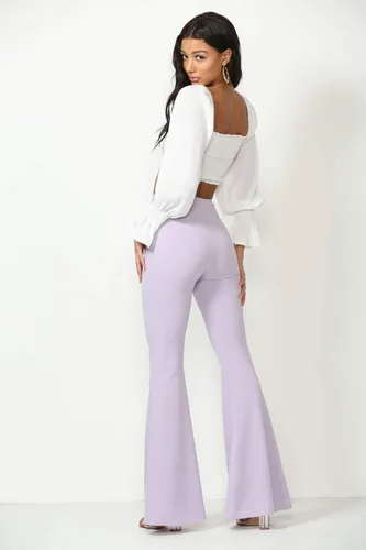Vista 4 de Cemi Ceri Pantalones acampanados de cintura alta para mujer