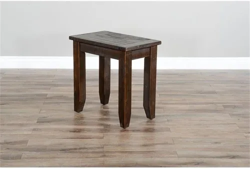 Vista 3 de Pemberly Row Mesa auxiliar de madera de caoba de 14" en hoja de tabaco