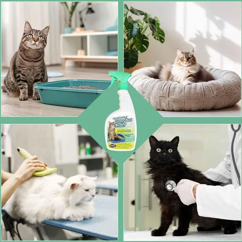 Vista 4 de ZORBX Desodorizador de arena para gatos sin perfume – Desodorizador de caja de arena para gatos de acción rápida y eficaz para un fuerte olor a