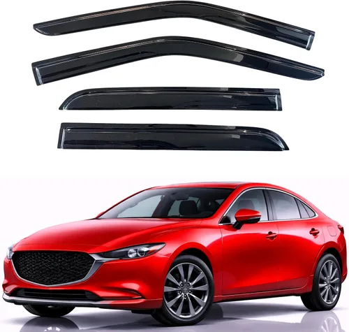 Vista 274 de KPY Moldura deflectora de viento con protección contra la lluvia compatible con Mazda CX-3 2016-2021 (CX3), 4 unidades, para ventana lateral