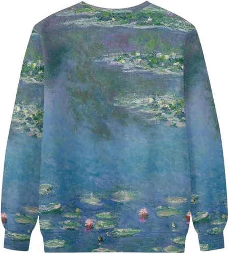 Vista 4 de JooMeryer - Sudadera de cuello redondo con estampado 3D de Van Gogh Starry Night para mujer