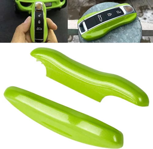Vista 16 de x xotic tech Funda Protectora de Carcasa de Llavero Inteligente Estilo Fibra de Carbono Compatible con Porsche Boxster Cayenne Panamera Cayman Macan
