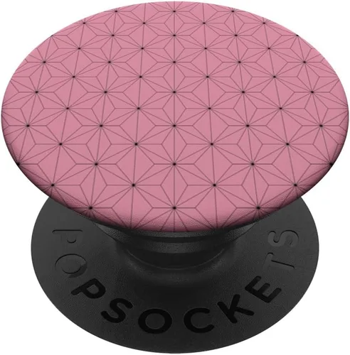 Vista 6 de Carácter de anime rosa japonés Kimono patrón Asanoha Cosplay PopSockets MagSafe PopGrip para iPhone