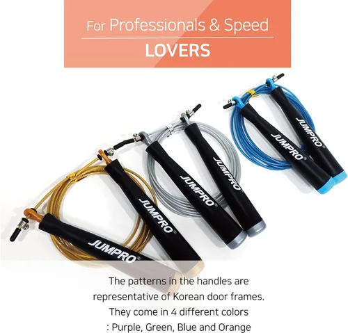 Vista 6 de Speed Professional - Cuerda de saltar para hombres y mujeres, cuerda de saltar para entrenamiento de fitness para adultos, ideal para cardio, boxeo