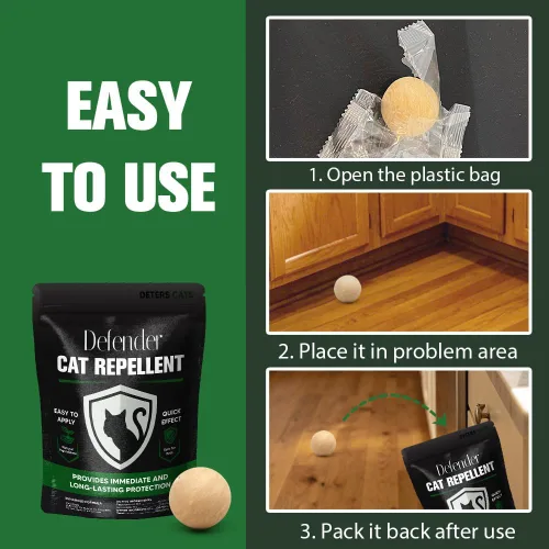 Vista 2 de Repelente para gatos de menta, uso en exteriores e interiores, seguro para niños y mascotas, ayuda a mantener a los gatos fuera del césped, patio