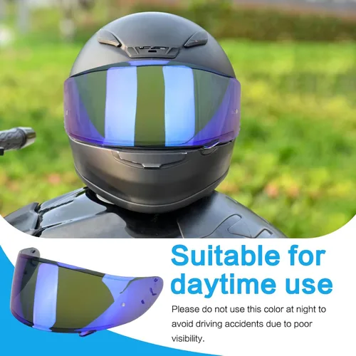 Vista 2 de Visera para casco de motocicleta CWR-1 para RF-1200 X-14 Z7 X-Spirit UV Protect Visera antiarañazos, actualización Clear Vision para cascos Azul