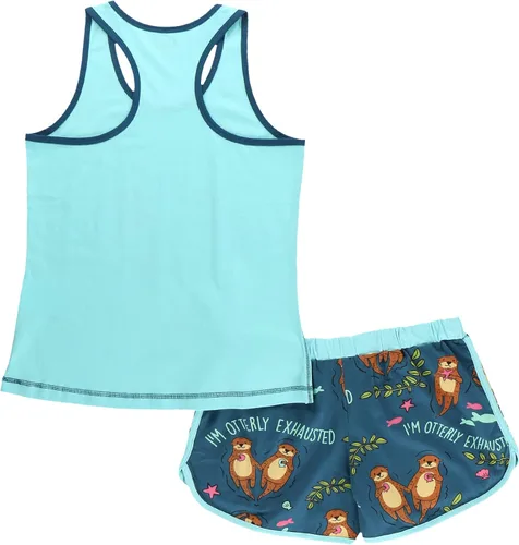 Vista 4 de Lazy One Matching Pajamas for Women, Cute Pajama Shorts and Tank Top Set