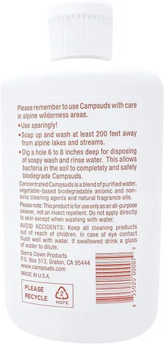 Vista 7 de Sierra Dawn Campsuds Biodegradable Camping Soap with Insect Deterrent Citronella, Lavender, Peppermint Oils - Camp Dish Soap, Shampoo, Body Wash