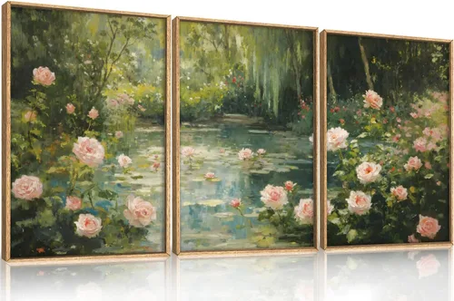 Vista 35 de Lienzo decorativo abstracto grande con marco naranja quemado, decoración de pared azul neutro y negro, arte moderno con pinceladas, impresión