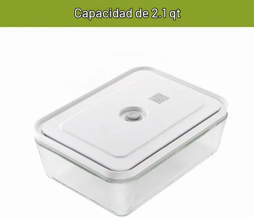Vista 13 de ZWILLING Fresh & Save Recipiente sellador al vacío mediano, cacerola con tapa, bandeja para brownies, bandeja para lasaña, bandeja para pizza, 9.5 x