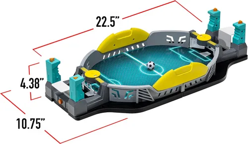 Vista 8 de Franklin Sports Mini juego de tiro de fútbol de mesa - Juego de mesa de fútbol estilo arcade para todas las edades- Marcador LED electrónico