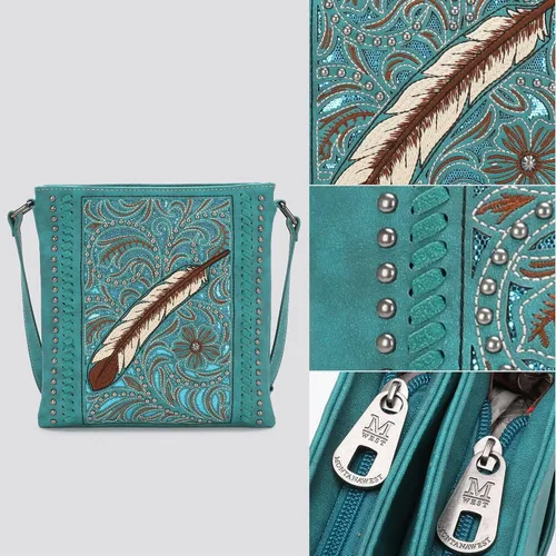 Vista 4 de Montana West Western Purse - Bolso cruzado para mujer, bolso de hombro