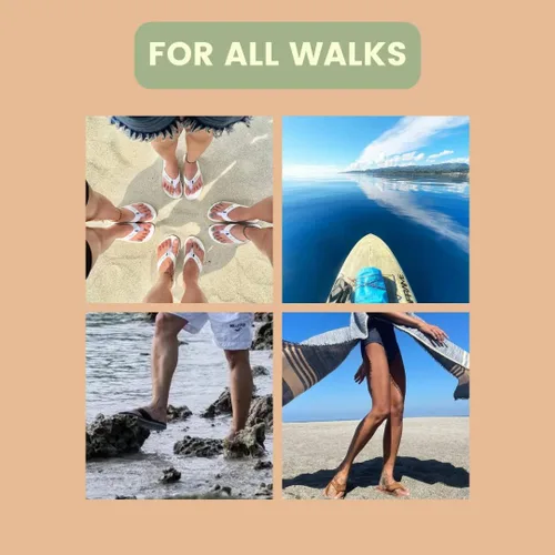 Vista 4 de Islander Sandalias Nomad para hombres y mujeres Sandalias de goma ergonómicas con soporte de arco y amortiguación suave pantuflas casuales