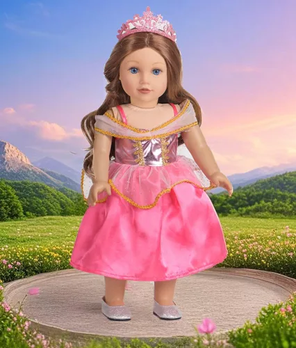 Vista 7 de Ropa de muñeca de 18 pulgadas, 6 juegos de vestidos de princesa, accesorios para disfraz de Jasmine Aurora Belle Blancanieves para muñecas de 18