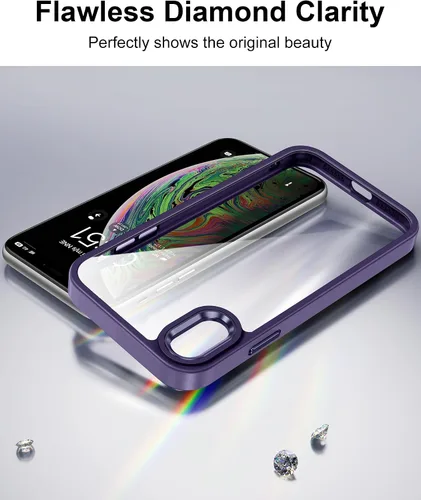 Vista 297 de HOOMIL Funda para iPhone 7 Plus/iPhone 8 Plus de 5.5 Pulgadas, sin amarillamiento, protección contra caídas, cubierta trasera dura transparente