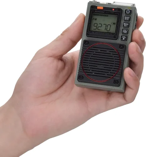 Vista 4 de Radio, control de aplicación Bluetooth altavoz compatible con tarjeta microSD, receptor AM/FM/VHF/onda corta/WB con alertas NOAA y antena de cable