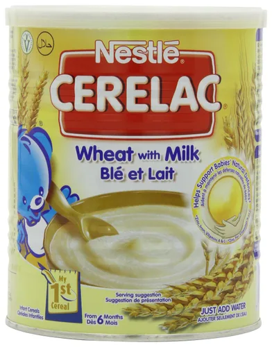 Vista 9 de Nestle Cerelac, miel y trigo con leche (de 12 meses), latas de 14.11 onzas (paquete de 4)