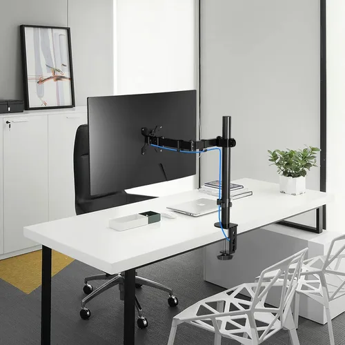 Vista 7 de [Usado] Pholiten Soporte de escritorio con brazo de monitor único