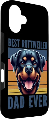 Vista 3 de Rottweiler Dad Rottie Father Dog Parent Father's Day Retro Case for iPhone 16