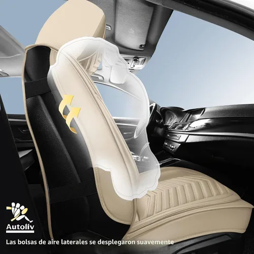 Vista 3 de HChengkikz - Fundas de asiento de automóvil, transpirables e impermeables de piel sintética para automóviles, funda de asiento universal