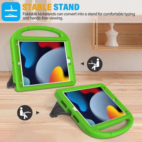 Vista 4 de SUPLIK Funda para niños para iPad de 9ª/8ª/7ª generación, 10.2 pulgadas 2021/2020/2019 con protector de pantalla, duradera a prueba de golpes