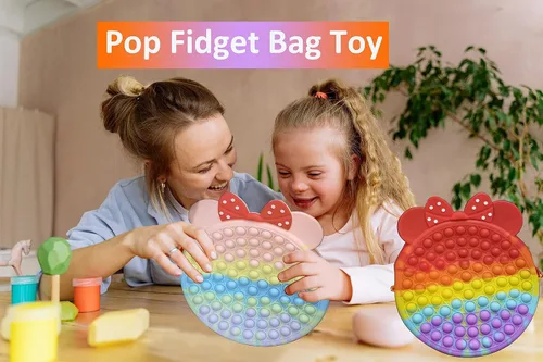 Vista 3 de Bolso cruzado Pop para niñas, Macarrón