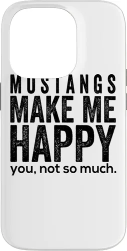Vista 16 de Funda de regalo para iPhone 13 Pro Mustangs make me happy you not so much funny Horse