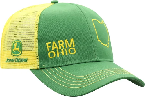 Vista 174 de John Deere Gorra de béisbol con logotipo y malla trasera con contraste, para hombre