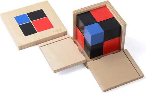 Vista 4 de Cubo binomial Montessori, juguetes de matemáticas Montessori