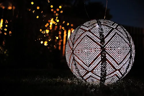 Vista 6 de Allsop Home & Garden, lámpara circular Soji Stella Boho, Cobre