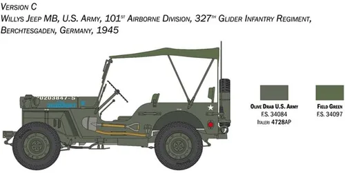 Vista 6 de 3635 Willys Jeep MB 80 aniversario 1:24 Kit
