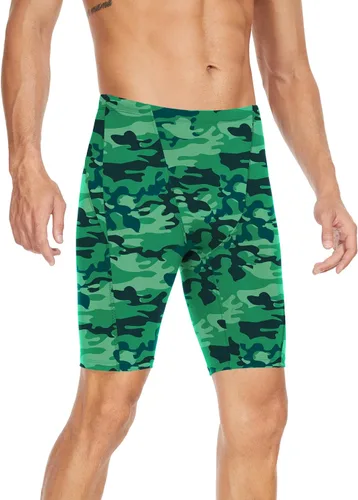 Vista 69 de Traje de baño deportivo competitivo para hombre, traje de entrenamiento de resistencia de carreras, pantalones cortos de natación de secado rápido