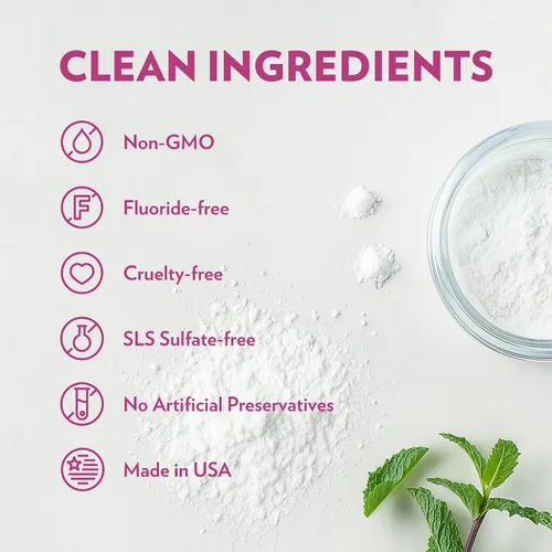 Vista 4 de Ecofam Polvo de pasta de dientes – Polvo de dientes remineralizante, hidroxiapatita y xilitol, sin flúor, apoya la fuerza del esmalte y la salud