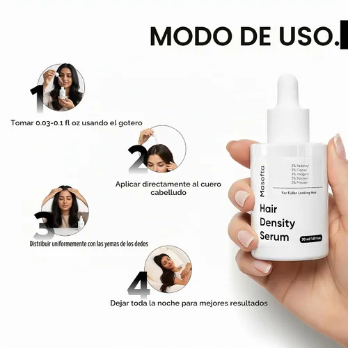 Vista 9 de Masofta - Suero de densidad del cabello para el crecimiento, cabello más completo y denso con 3% de redensyl, 5% capixyl, 4% anagain, 3% Procapil