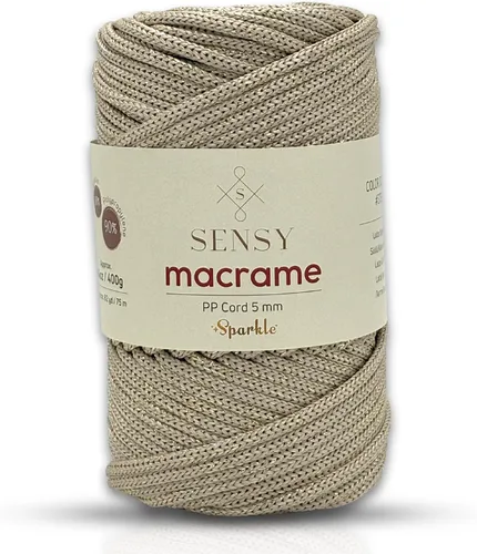 Vista 122 de Sensy - Cuerda de poliéster prémium de 0.197 in y 104 yardas, 100% polipropileno, cordón de macramé de 0.197 in, cuerda de ganchillo para bolsa
