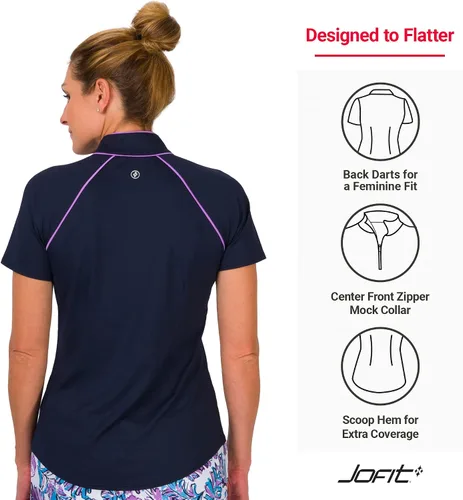 Vista 4 de Jofit Apparel - Ropa deportiva de manga corta para mujer para golf y tenis