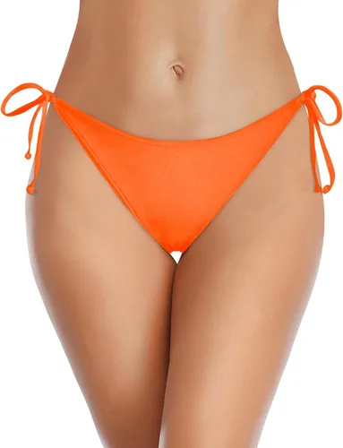 Vista 15 de Traje de baño de cintura baja con cobertura moderada para mujer Azul (Leaves)