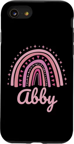 Vista 18 de Abby Name Personalized Funny Women Pink Rainbow Abby Case for iPhone 16